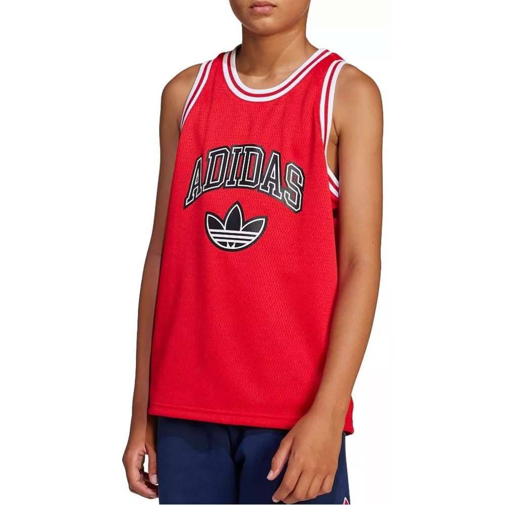 Adidas Kids Red Sleeveless Jersey